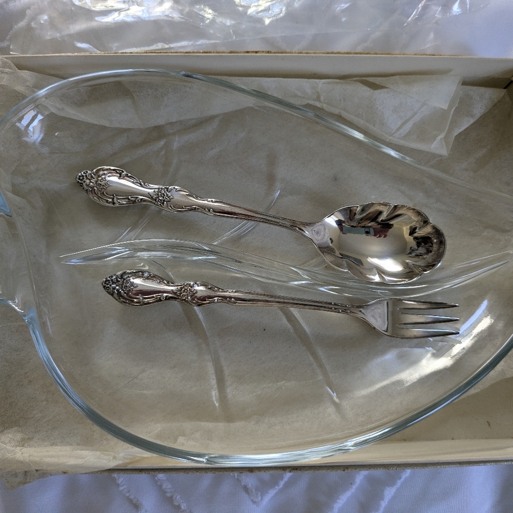 Vintage 3 piece relish set nib